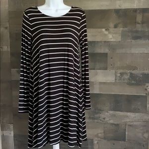 Black and White Knit Dress